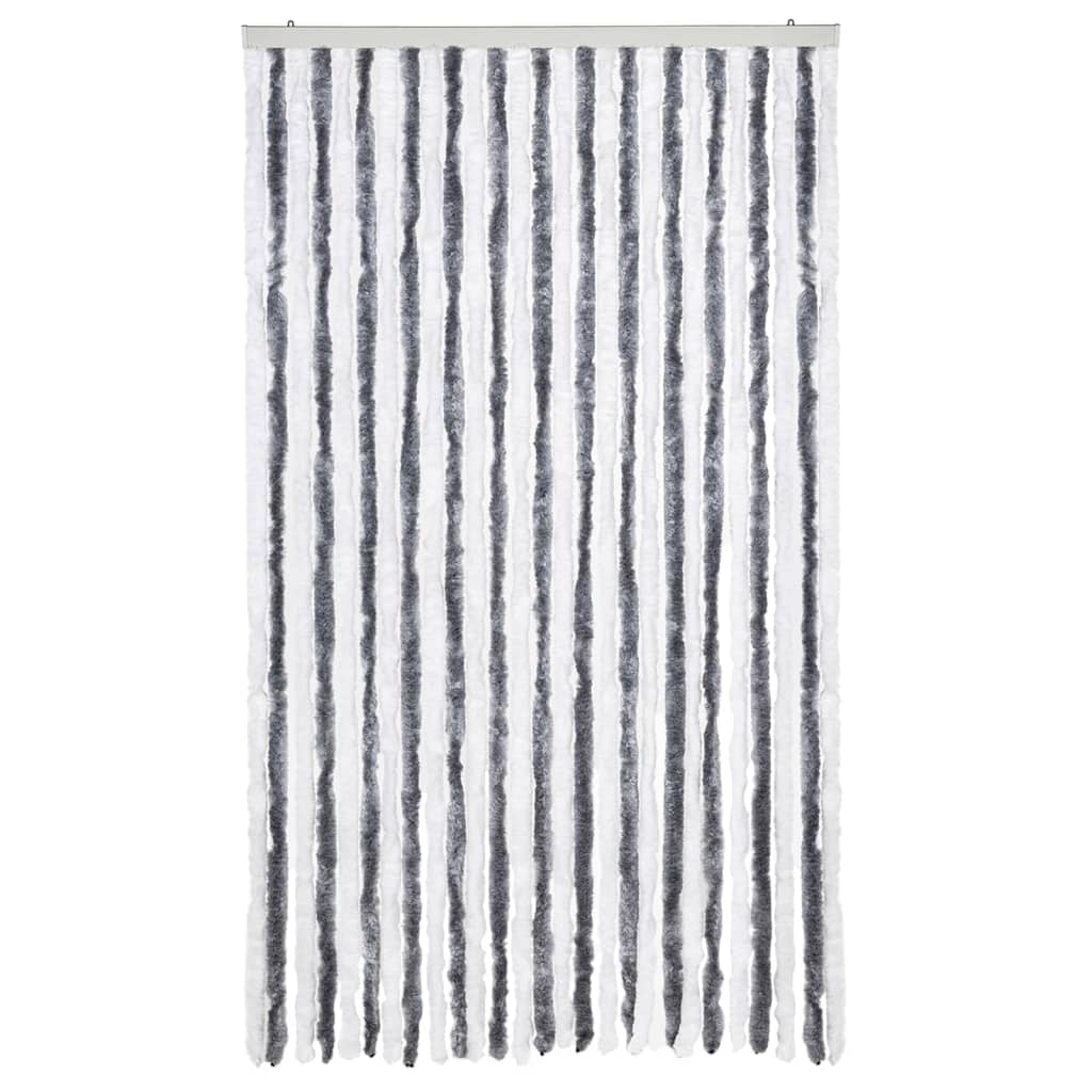 vidaXL Moustiquaire Gris et blanc 120x220 cm Chenille