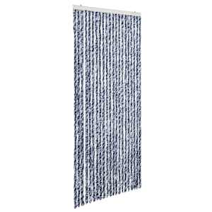 Závěs proti hmyzu modrobílý 90 x 200 cm Chenille - obrázek 2