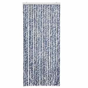 Závěs proti hmyzu modrobílý 90 x 200 cm Chenille - obrázek 3