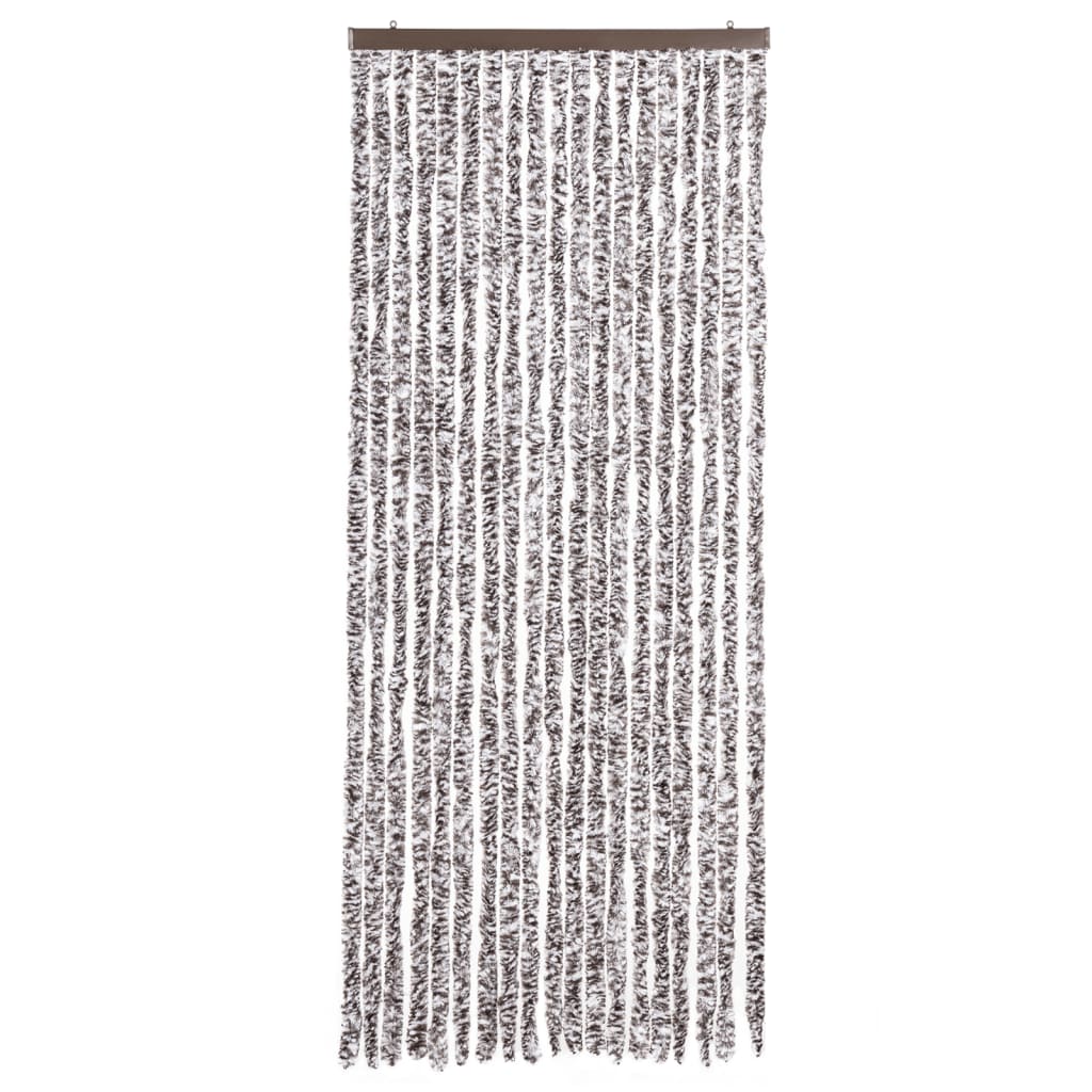 Barna és bézs zsenília rovarfüggöny 56 x 200 cm 