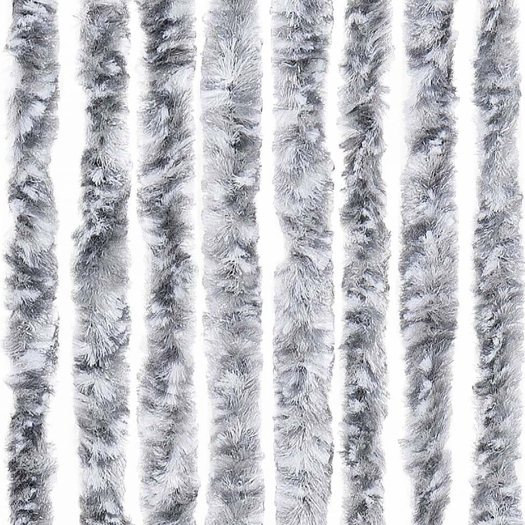 Fehér és szürke zsenília rovarfüggöny 56 x 200 cm 
