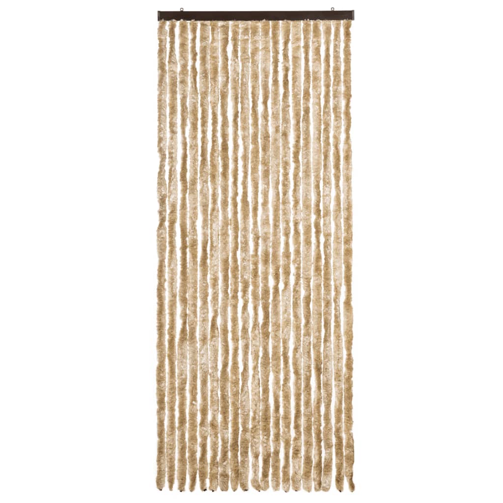 

vidaXL Vliegengordijn 56x200 cm chenille beige