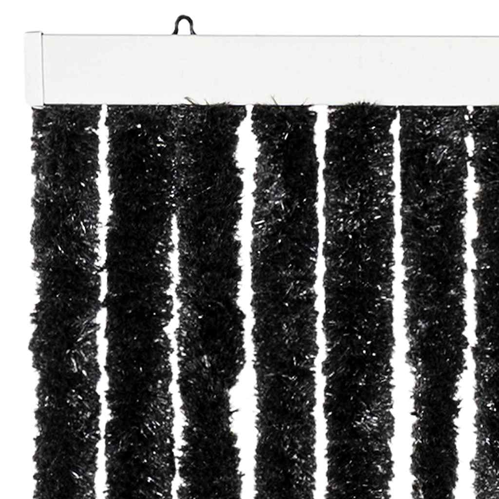 vidaXL Vliegengordijn 118x220 cm chenille antraciet, foto 4