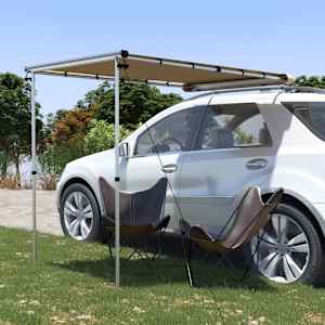 Markýza pro obytné vozy a karavany 1,2 x 2 x 2,15 m béžová - obrázek 1