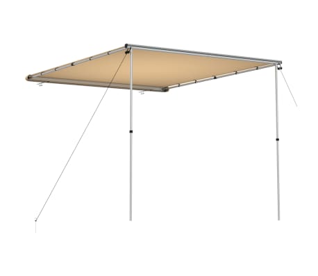 vidaXL Markizė nameliui ant ratų, smėlio spalvos, 2,4x3x2,15m