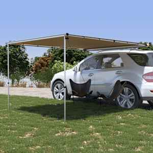 Tenda za avtodom in počitniško prikolico 2,4x3x2,15 m bež