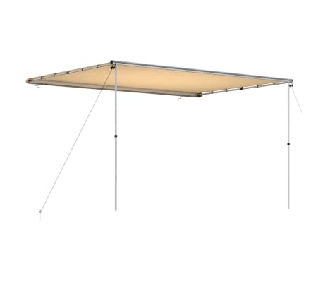vidaXL solsejl til campingvogn 3,6x2,5x2,15 m beige