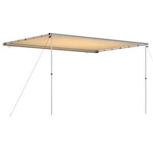 vidaXL Markizė nameliui ant ratų, smėlio spalvos, 4x2,5x2,15m