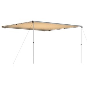 vidaXL Markizė nameliui ant ratų, smėlio spalvos, 4x3x2,15m