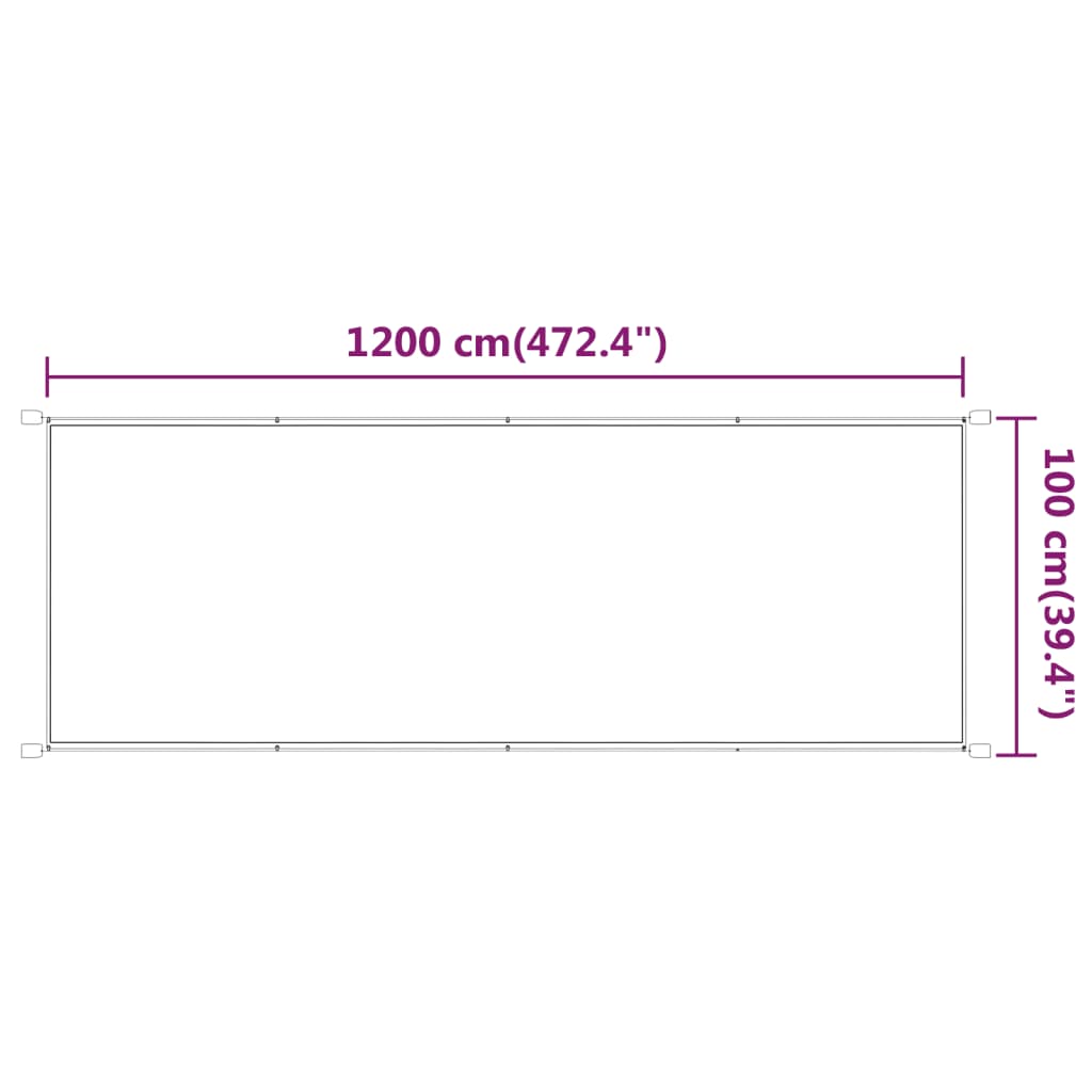 Parawan balkonowy Premium Oxford 100x1200 cm, biały