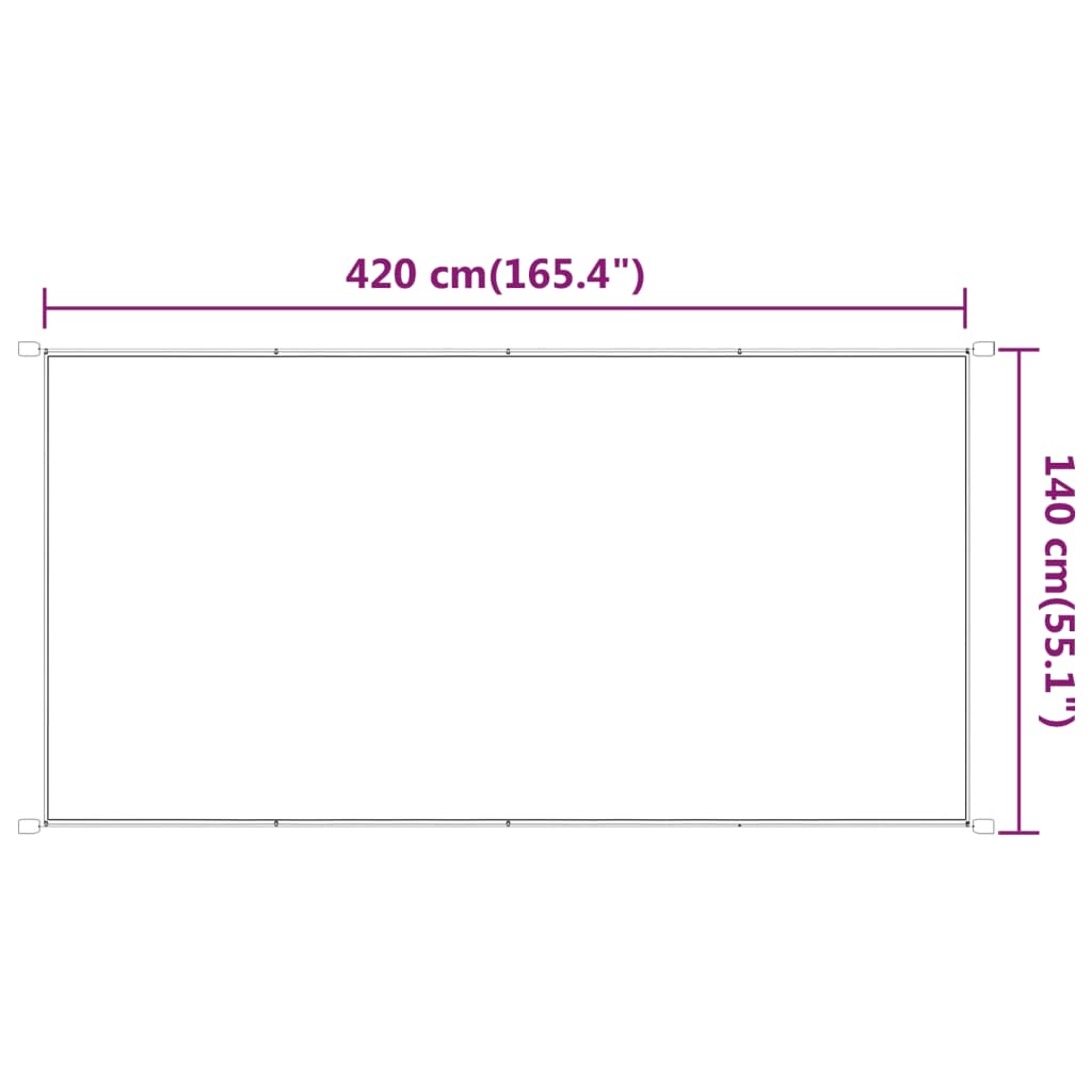 Okomita tenda antracit 140 x 420 cm od tkanine Oxford