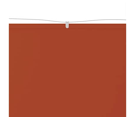 vidaXL vertikāla markīze, sarkanbrūna, 60x600 cm, Oksfordas audums