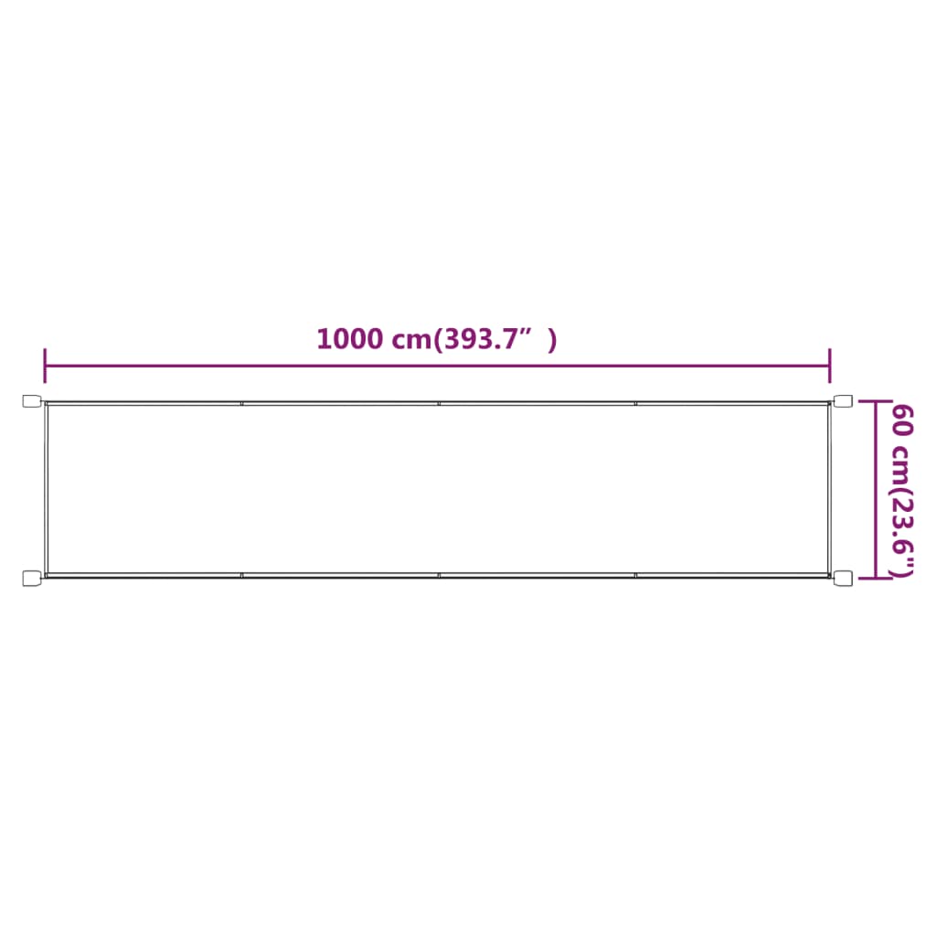 Copertină verticală, teracotă, 60x1000 cm, țesătură Oxford