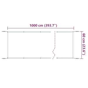 Vertikální markýza terakotová 60 x 1 000 cm oxfordská látka - obrázek 6