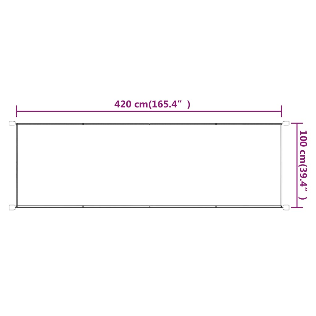 Parawan balkonowy 100x420 cm - ochrona przed wiatrem i promieniami UV, terakota