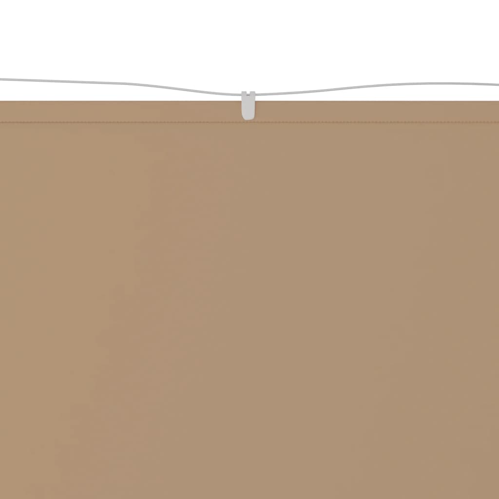 vidaXL Luifel verticaal 100x600 cm oxford stof taupe afbeelding