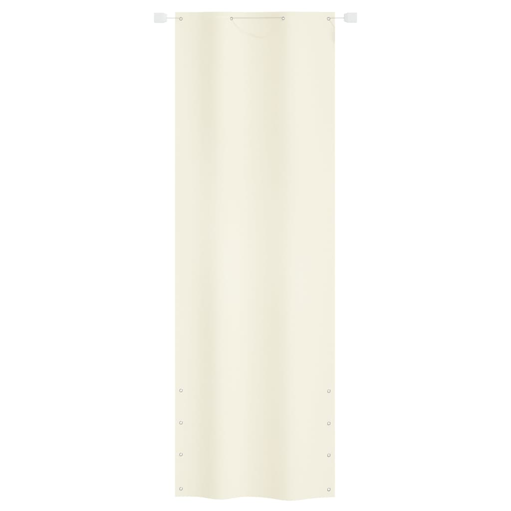 vidaXL Toldo pantalla para balcón de tela oxford color crema 80x240 cm