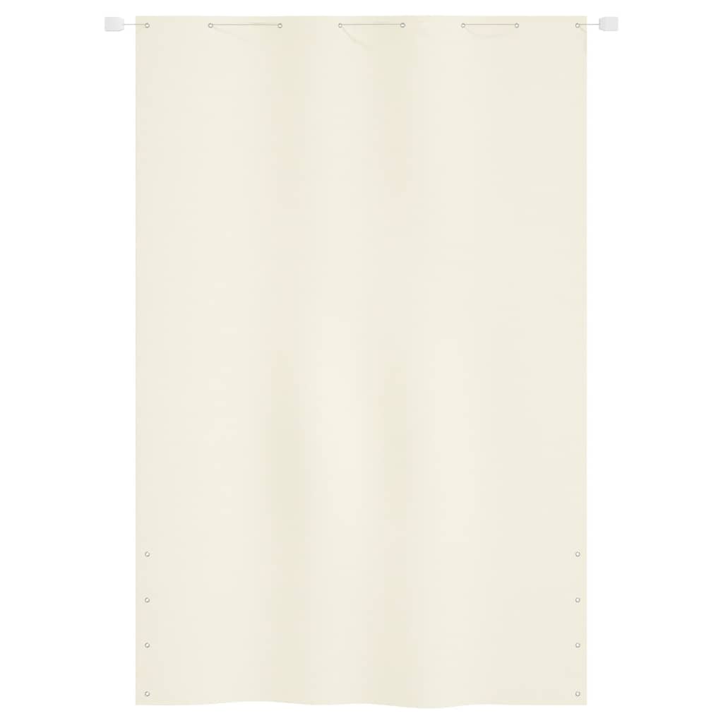 vidaXL Toldo pantalla para balcón tela oxford color crema 160x240 cm