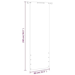Balkonová zástěna světle zelená 80 x 240 cm oxfordská látka - obrázek 6