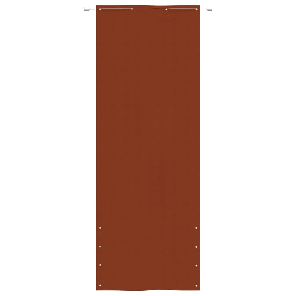vidaXL Balkonscherm 80x240 cm oxford stof terracottakleurig afbeelding