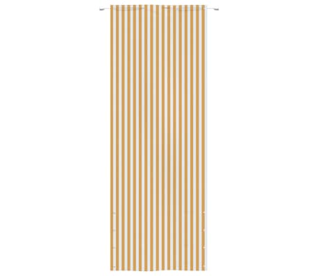 vidaXL Parvekkeen suoja keltainen ja valkoinen 80x240 cm Oxford kangas