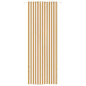 vidaXL Parvekkeen suoja keltainen ja valkoinen 80x240 cm Oxford kangas