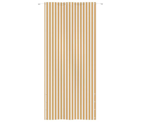 vidaXL Parvekkeen suoja keltainen/valkoinen 120x240 cm Oxford kangas