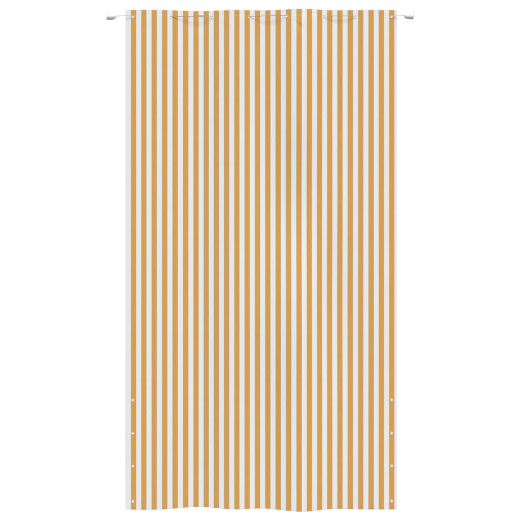 Paravan de balcon,galben și alb, 160 x 240 cm, țesătură oxford