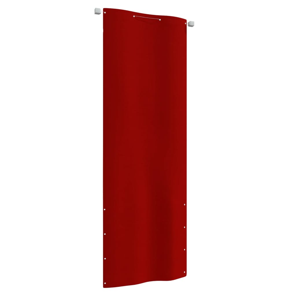 Toldo para balcón de tela oxford rojo 80x240 cm