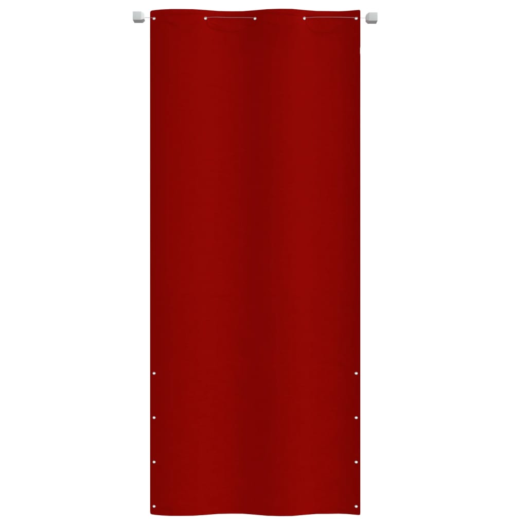 bladzijde samenvoegen Franje Balkonscherm 100x240 cm oxford stof rood - Décor 24