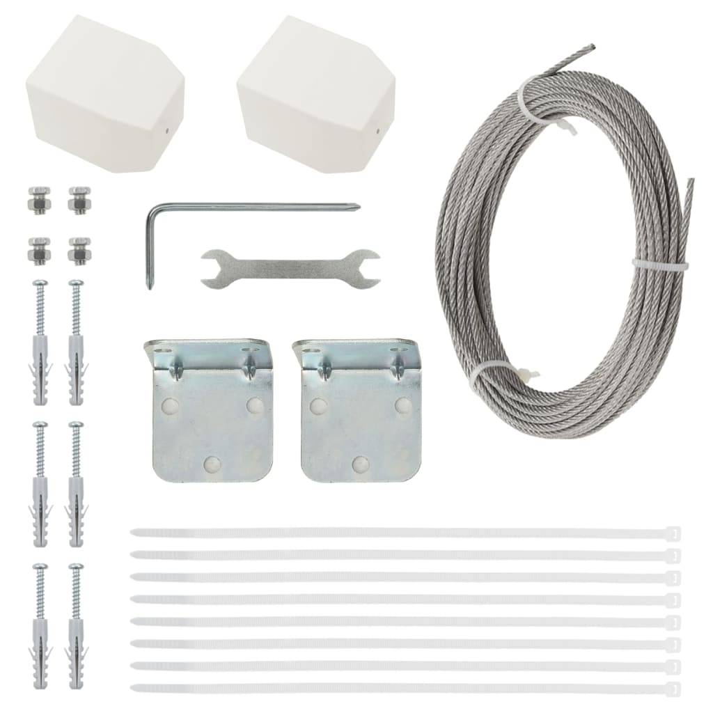 Paravan balcon, antracit și alb,160 x 240 cm, țesătură oxford