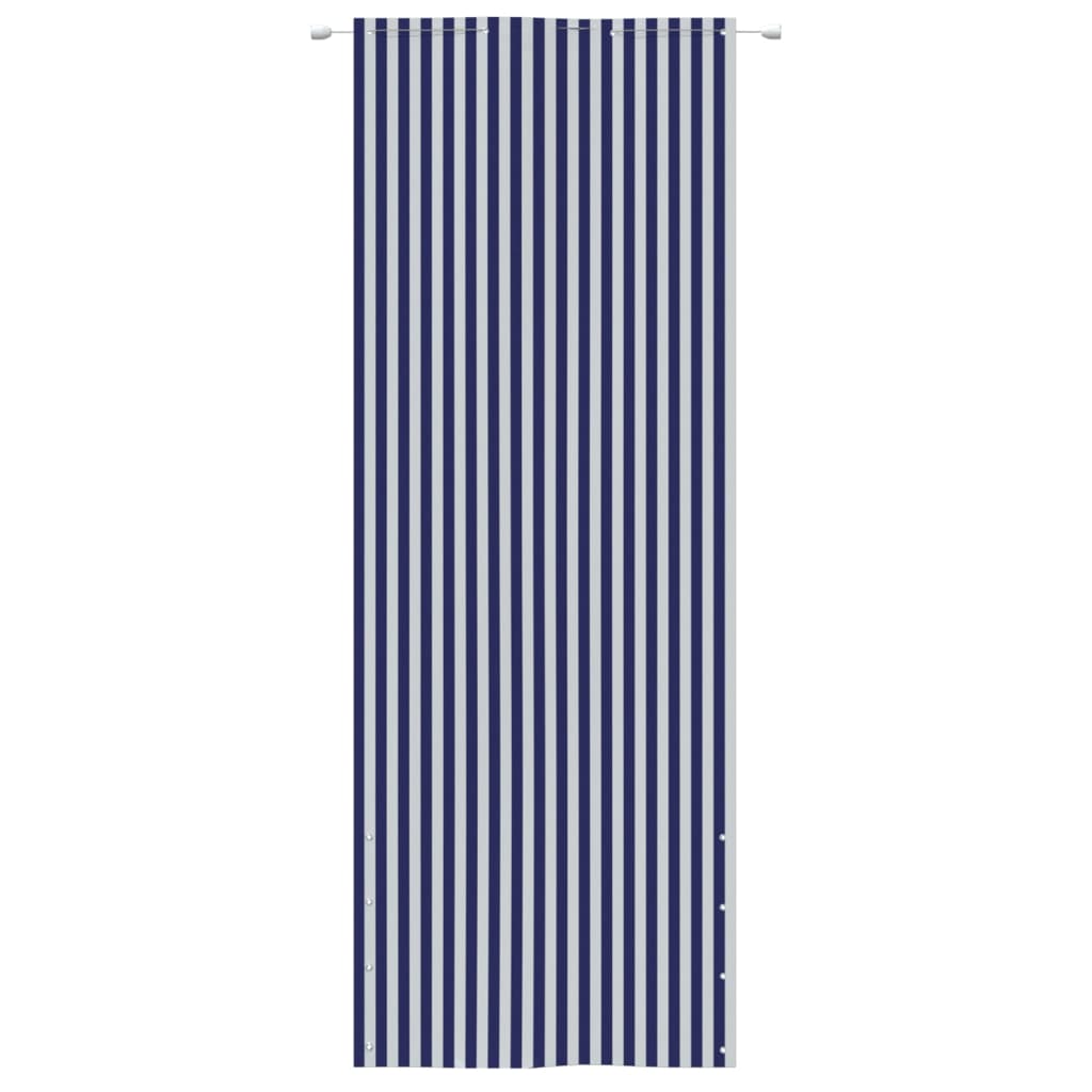 vidaXL Parvekkeen suoja sininen ja valkoinen 80x240 cm Oxford kangas