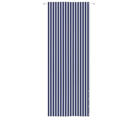 vidaXL Parvekkeen suoja sininen ja valkoinen 80x240 cm Oxford kangas