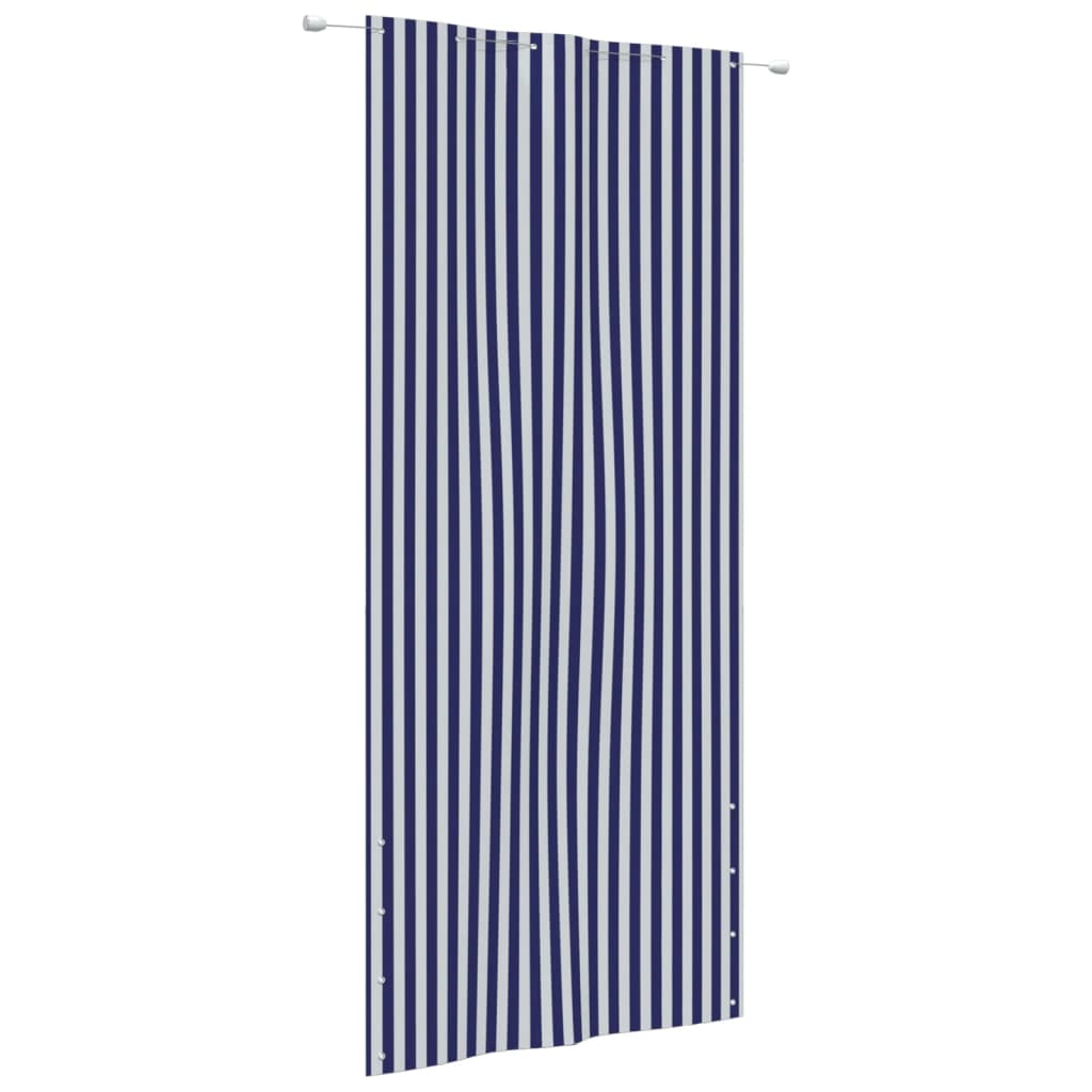 vidaXL Paravan de balcon,albastru și alb, 120×240 cm, țesătură oxford (si imagine noua