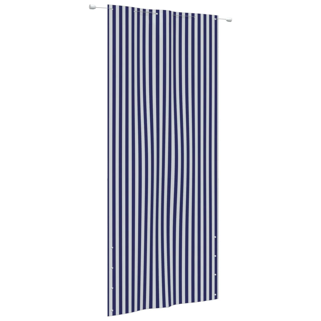 vidaXL Balkon-Sichtschutz Blau und Weiß 120x240 cm Oxford-Gewebe