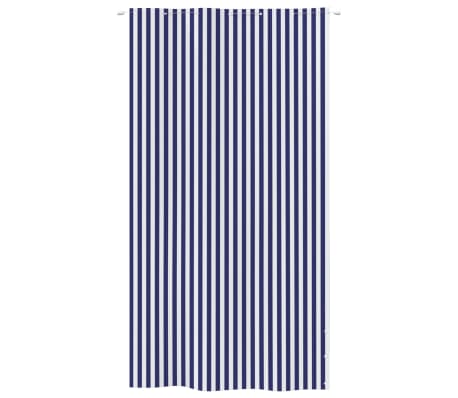 vidaXL Tela de varanda 140x240 cm tecido oxford azul e branco