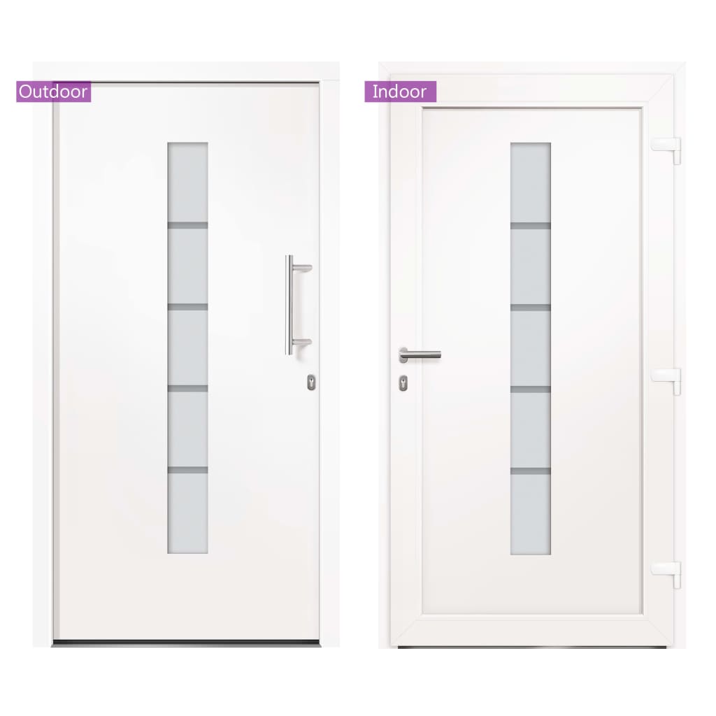 Vchodové dveře hliník a PVC bílé 100 x 210 cm