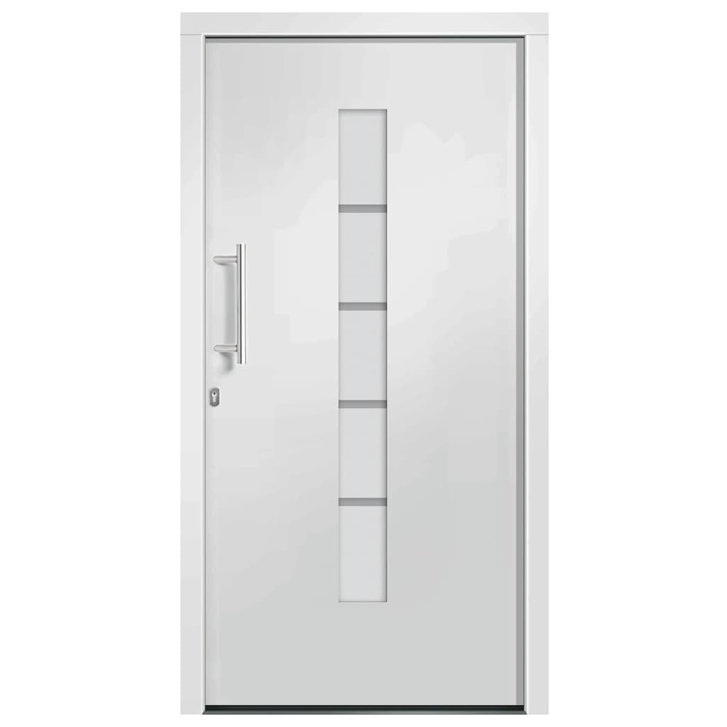 

vidaXL Voordeur 100x210 cm aluminium en PVC wit