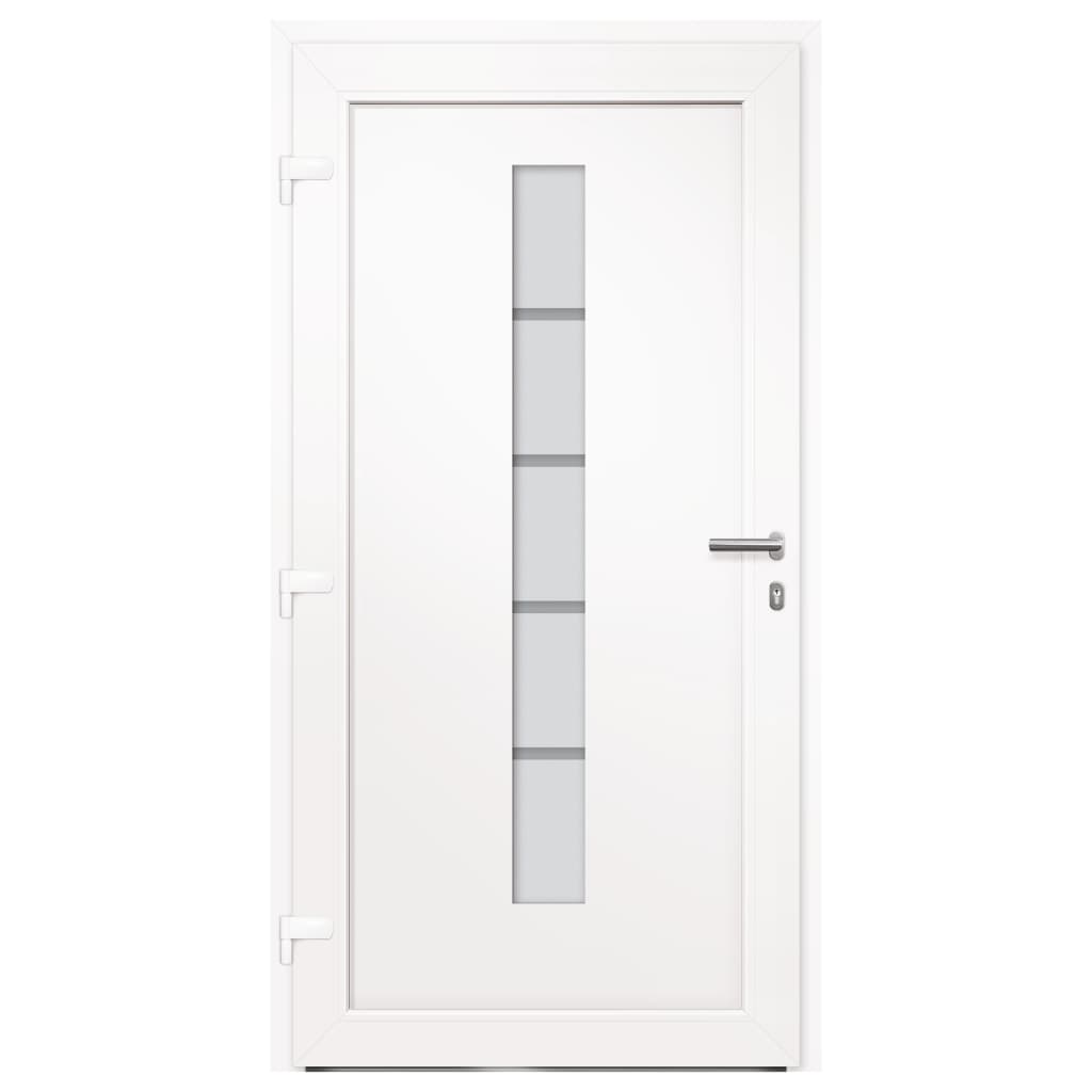 Vchodové dveře hliník a PVC bílé 100 x 210 cm