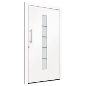 Vchodové dveře hliník a PVC bílé 110 x 210 cm - obrázek 4