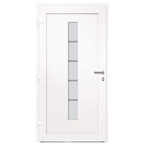 Vchodové dveře hliník a PVC bílé 110 x 210 cm - obrázek 5