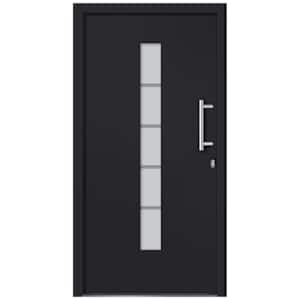 Vchodové dveře hliník a PVC antracitové 100 x 200 cm - obrázek 3