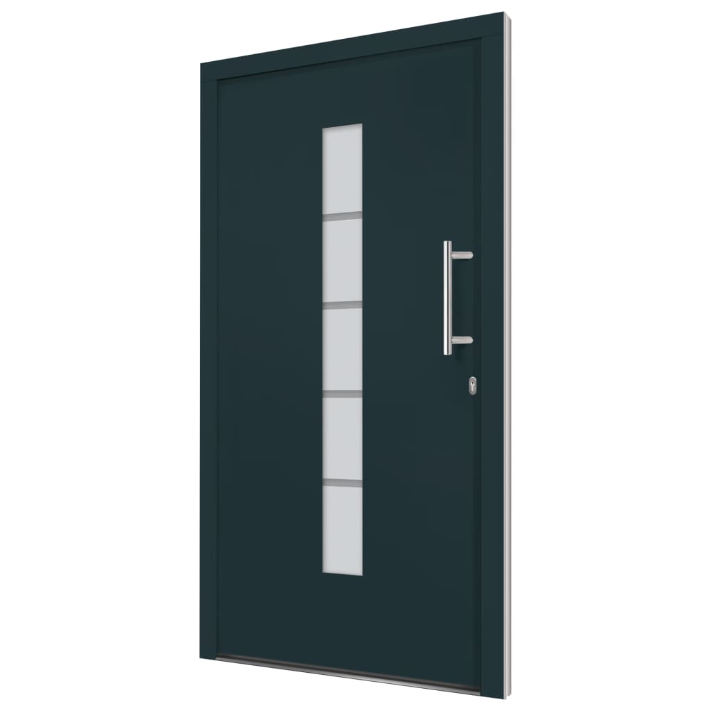Vchodové dveře hliník a PVC antracitové 100 x 210 cm
