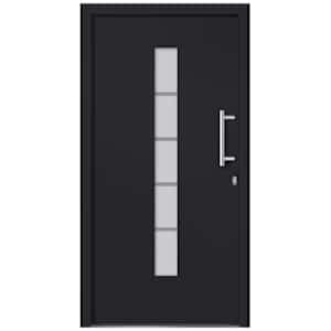 Vchodové dveře hliník a PVC antracitové 110 x 210 cm - obrázek 3