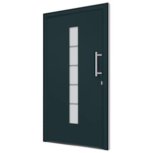 Vchodové dveře hliník a PVC antracitové 110 x 210 cm - obrázek 4