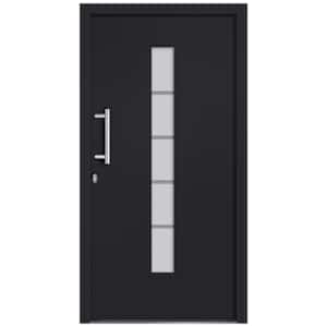 Vchodové dveře hliník a PVC antracitové 100 x 200 cm - obrázek 3