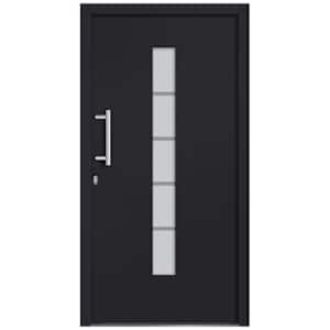 Vchodové dveře hliník a PVC antracitové 110 x 210 cm - obrázek 3