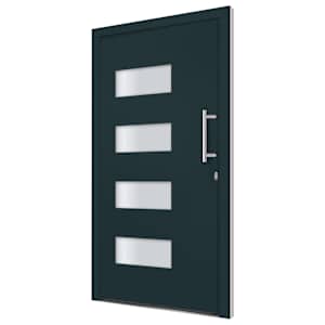 Vchodové dveře hliník a PVC antracitové 100 x 200 cm - obrázek 3