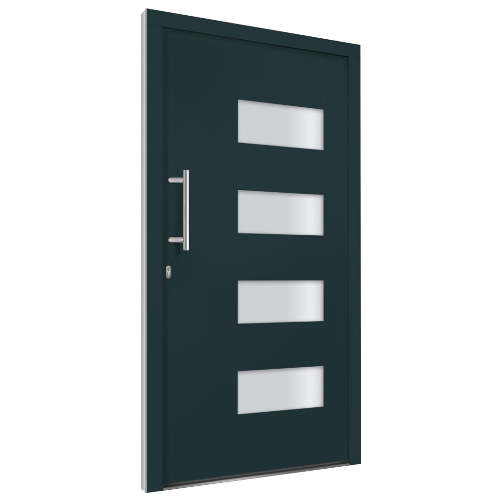 vidaXL Porte d'entrée Aluminium et PVC Anthracite 100x210 cm