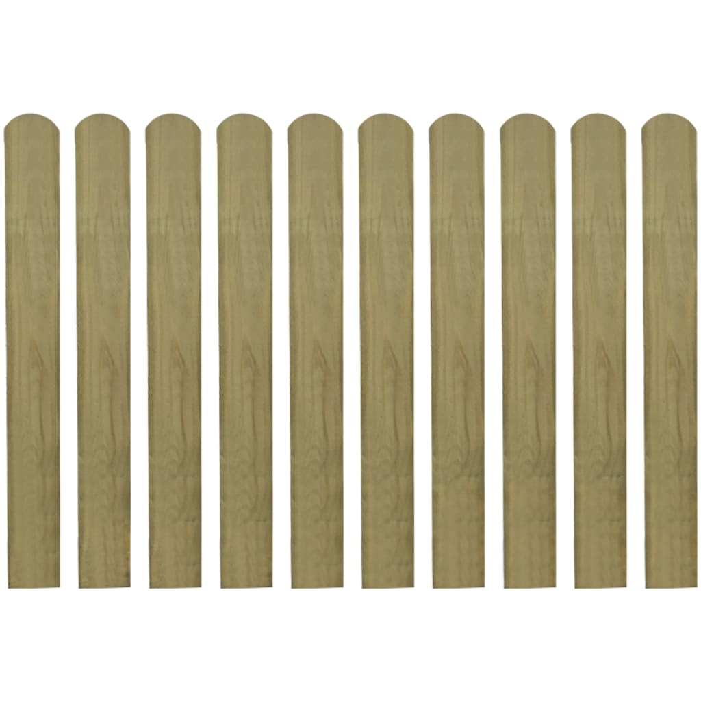 vidaXL Impregnated Fence Slats 10 pcs Wood 80 cm
